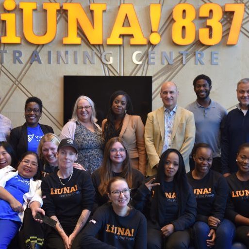 LiUNA instructors with YWCA Construction Craftworker Pre-Apprentices